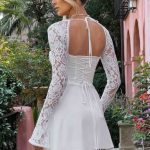 Jacinta Mini Dress - Ivory - Image 2
