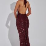 Lorena Maxi Dress - Wine Lined - Image 8