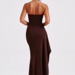 Isadora Maxi Dress - Chocolate - Image 3