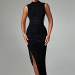 Aphrodite Midi Dress - Black - Image 7