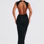 Aphrodite Midi Dress - Black - Image 12