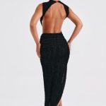 Aphrodite Midi Dress - Black - Image 15