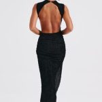Aphrodite Midi Dress - Black - Image 16
