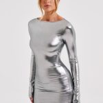 Kyranni Mini Dress - Gunmetal - Image 8
