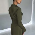 Gianna Mini Dress - Khaki - Image 3