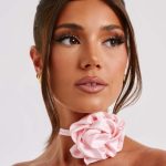 India Floral Neck Tie - Blush - Image 2