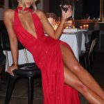 Melania Maxi Dress - Red Sparkle