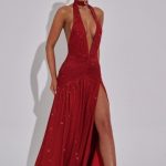 Melania Maxi Dress - Red Sparkle - Image 5