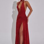 Melania Maxi Dress - Red Sparkle - Image 6