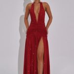 Melania Maxi Dress - Red Sparkle - Image 9