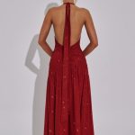 Melania Maxi Dress - Red Sparkle - Image 10