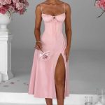 Deanna Midi Dress - Blush - Image 3