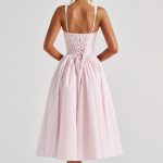 Sherrie Midi Dress - Blush Gingham - Image 2