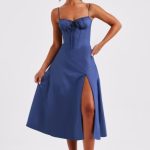 Deanna Midi Dress - Navy