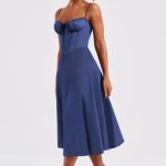 Deanna Midi Dress - Navy - Image 4