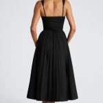 Natassia Midi Dress - Black/White - Image 3