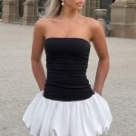 Gemma Mini Dress - Black/White