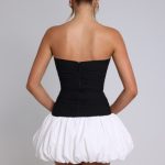 Gemma Mini Dress - Black/White - Image 3