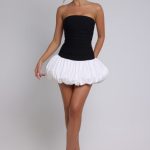 Gemma Mini Dress - Black/White - Image 7
