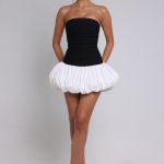 Gemma Mini Dress - Black/White - Image 10