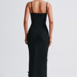 Dalary Maxi Dress - Black Lined - Image 5