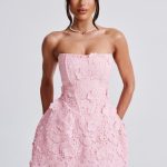 Leona Mini Dress - Blush - Image 8