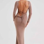 Anastassia Maxi Dress - Chocolate - Image 2