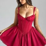 Josie Mini Dress - Red - Image 12