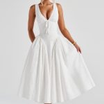 Monroe Midi Dress - Ivory - Image 2