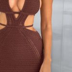 Selena Mini Dress - Chocolate - Image 4