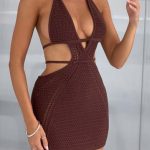 Selena Mini Dress - Chocolate - Image 5