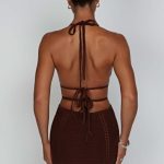 Selena Mini Dress - Chocolate - Image 8