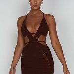 Selena Mini Dress - Chocolate - Image 9