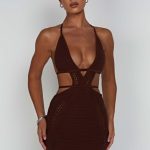 Selena Mini Dress - Chocolate - Image 10