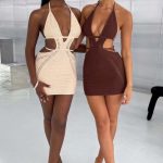 Selena Mini Dress - Chocolate - Image 20