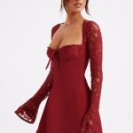 Jacinta Mini Dress - Red - Image 3
