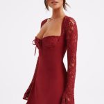 Jacinta Mini Dress - Red - Image 7