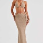 Jia Maxi Skirt - Beige - Image 2