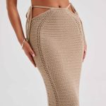 Jia Maxi Skirt - Beige - Image 4