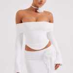 Tilli Floral Neck Tie - Ivory - Image 3