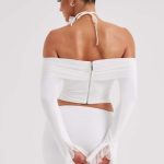 Tilli Floral Neck Tie - Ivory - Image 4