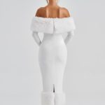 Vittoria Midi Dress - Ivory - Image 11