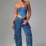 Brooklyn Cargo Pant - Dark Wash - Image 11