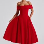 Miranda Midi Dress - Red