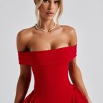Miranda Midi Dress - Red - Image 4