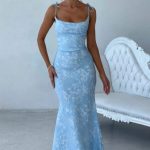 Whitney Maxi Dress - Blue - Image 3