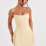 Dakota Mini Dress - Lemon - Image 4