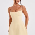 Dakota Mini Dress - Lemon - Image 7