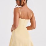 Dakota Mini Dress - Lemon - Image 8