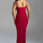 Dalary Maxi Dress - Red Lined - Image 3